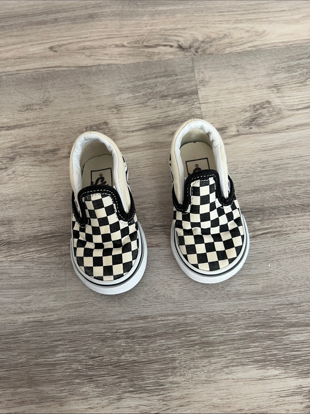 Vans Kids Slip-On Sneakers - Black & White Check